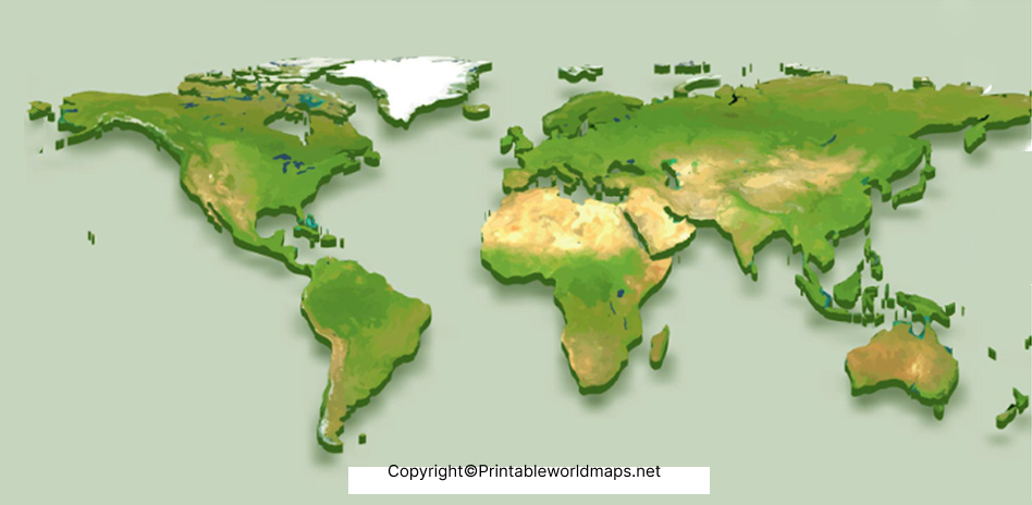 World Map 3D View | Printable Earth 3D Map 2 3D World maps