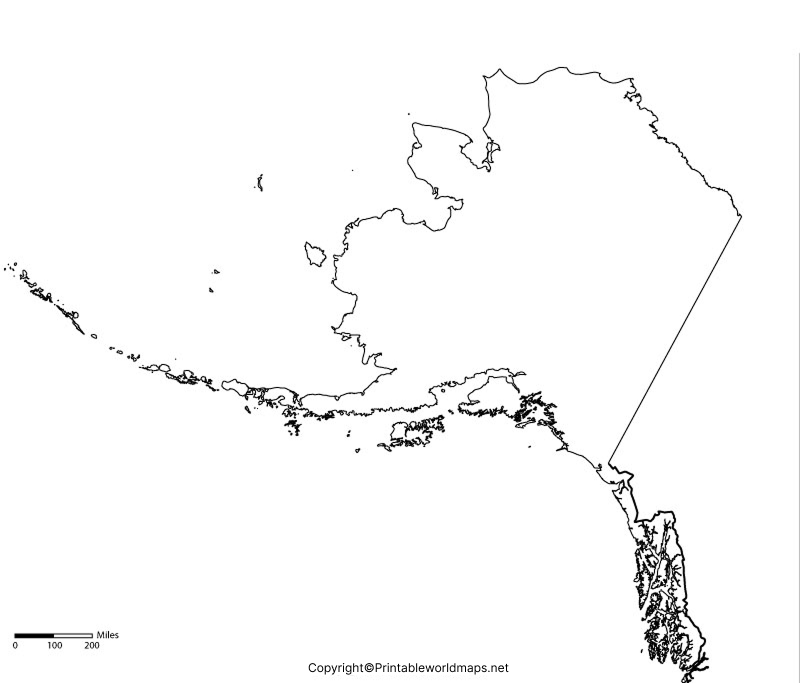 Printable Blank Map of Alaska – Outline, Transparent, PNG map 2 Alaska Blank Map Outline