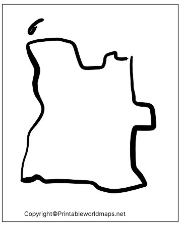 Printable Blank Map of Angola – Outline, Transparent, PNG Map 2 Angola Blank Map Outline