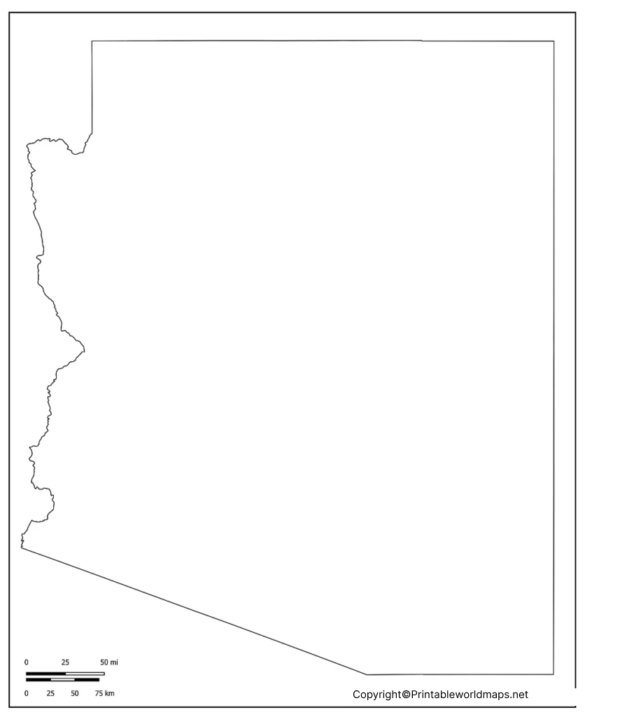 Arizona Outline Map