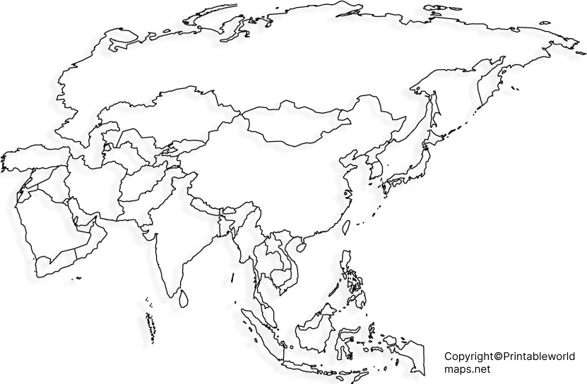 Asia Blank Map 1