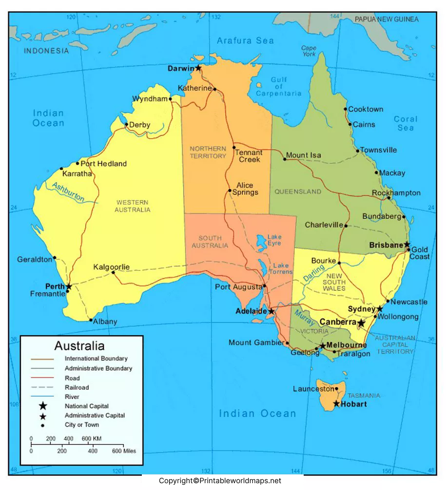Printable Australia Rivers Map | Map of Australia Rivers 2 Australia Rivers Map