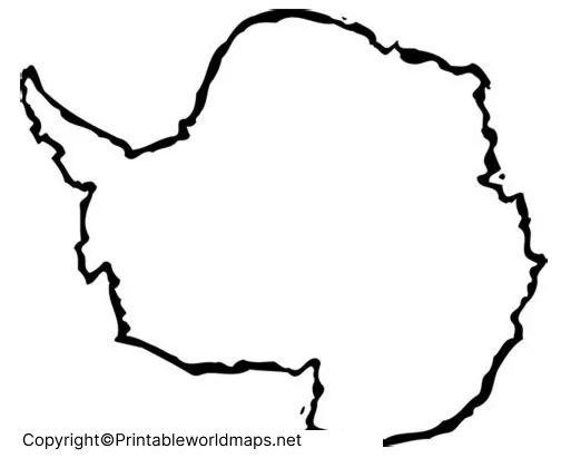 Printable Blank Map of Antarctica – Outline, Transparent map 5 Blank Map of Antarctica for Practice Worksheet
