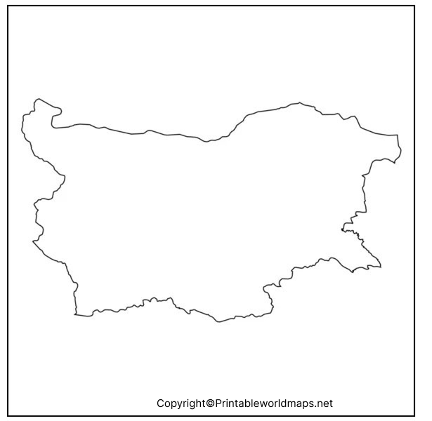 Blank Map of Bulgaria Outline 01 EN