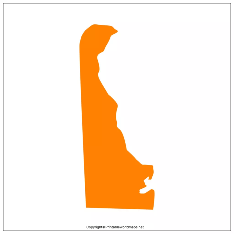 Blank Map of Delaware