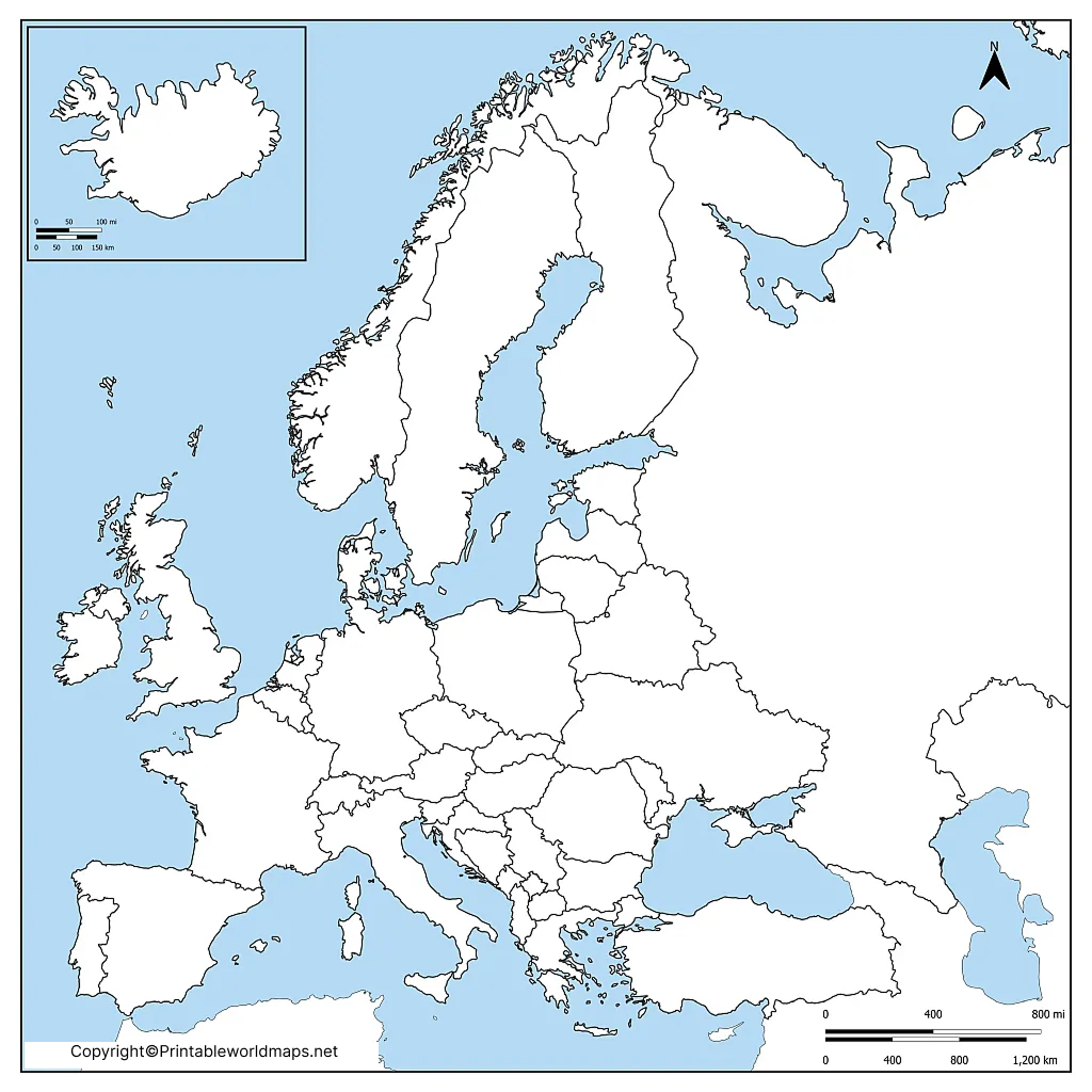 Blank Map of Europe