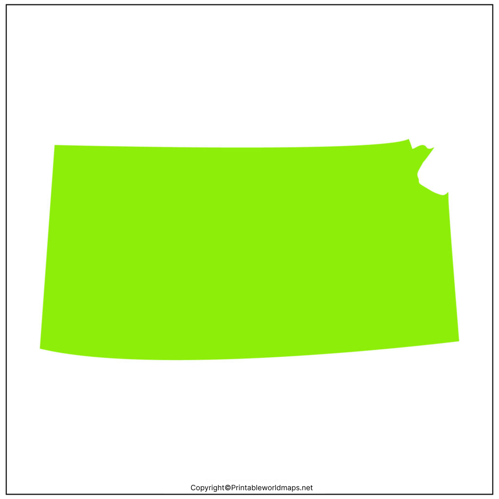 Printable Blank Map of Kansas – Outline, Transparent, PNG map 3 Blank Map of Kansas 1024x1024 1