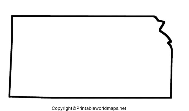 Printable Blank Map of Kansas – Outline, Transparent, PNG map 5 Blank Map of Kansas