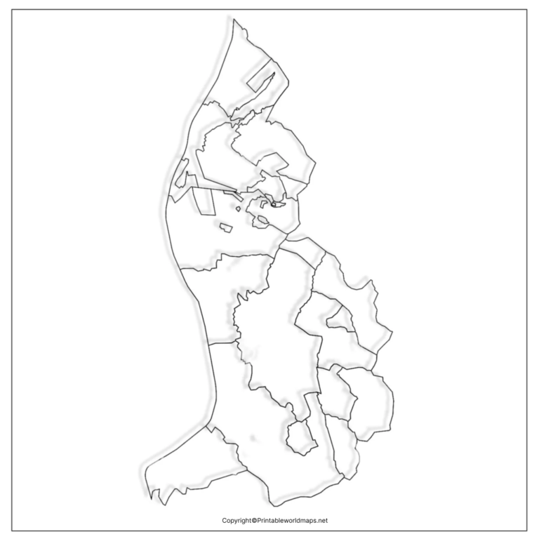 Blank Map of Liechtenstein – Outline