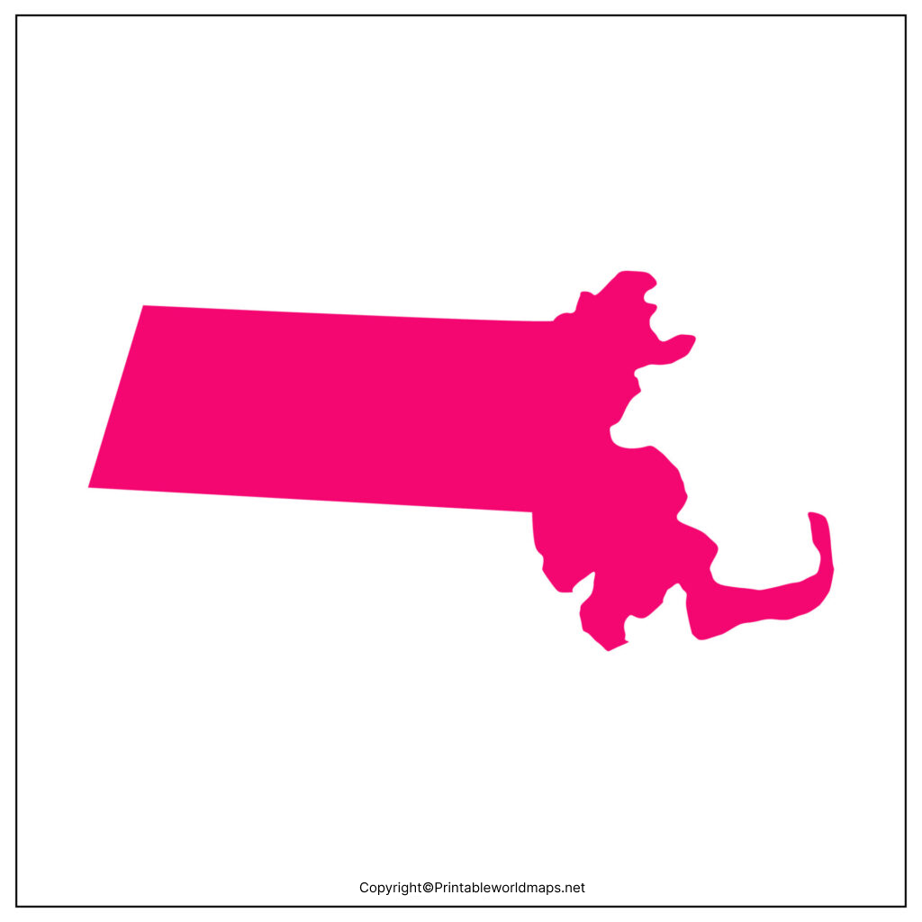 Blank Map of Massachusetts – Printable Massachusetts Map 2 Blank Map of Massachusetts 1024x1024 1