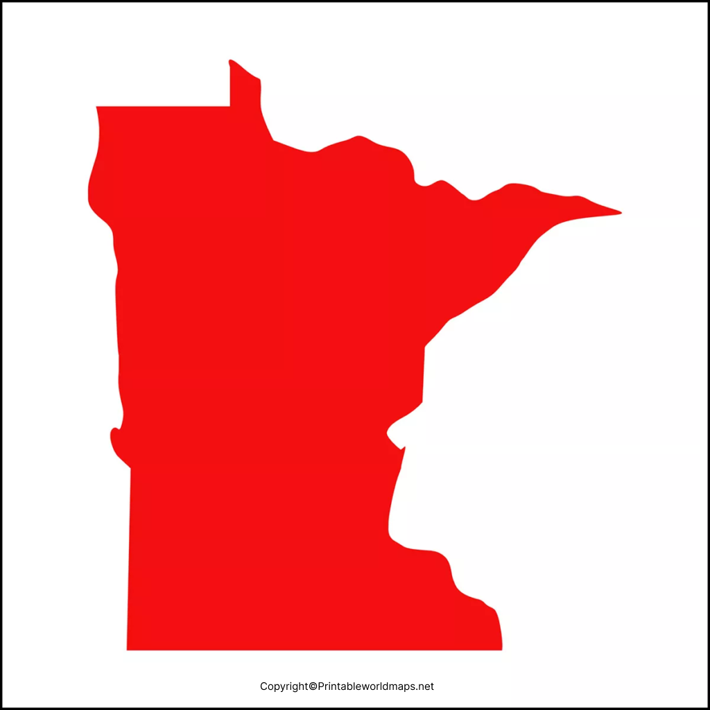 Blank Map of Minnesota – Outline