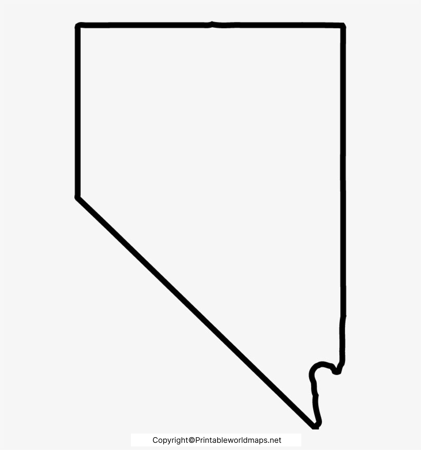 Printable Blank Map of Nevada – Outline Transparent PNG map 8 Blank Map of Nevada for Practice Worksheet