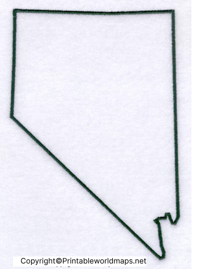 Printable Blank Map of Nevada – Outline Transparent PNG map 5 Blank Map of Nevada