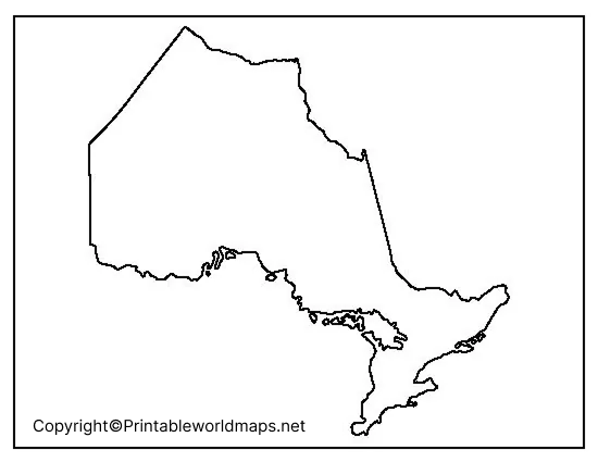 Printable Blank Map of Ontario – Outline, Transparent Map 2 Blank Map of Ontario – Outline