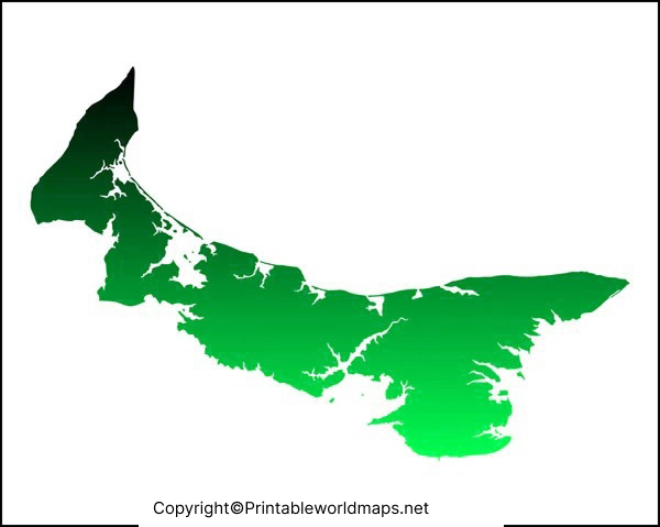Printable Blank Map of Prince Edward Island – Outline Map 2 Blank Map of Prince Edward Island