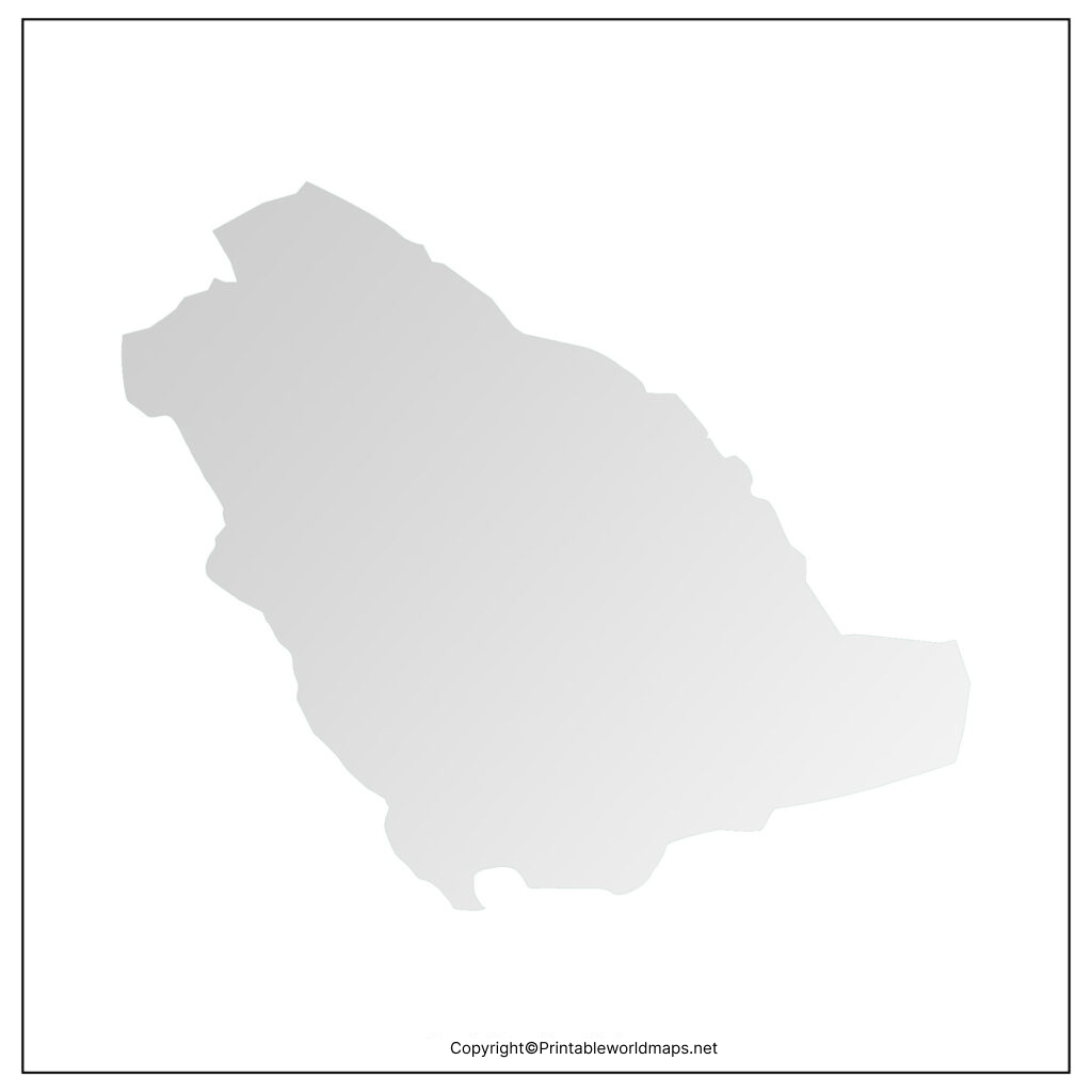 Printable Blank Map of Saudi Arabia -Outline Transparent Map 2 Blank Map of Saudi Arabia 1024x1024 1