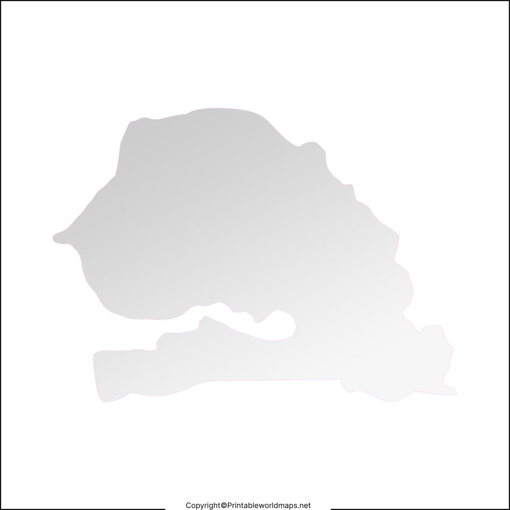 Printable Blank Map of Senegal – Outline Transparent Map 2 Blank Map of Senegal 1024x1024 1