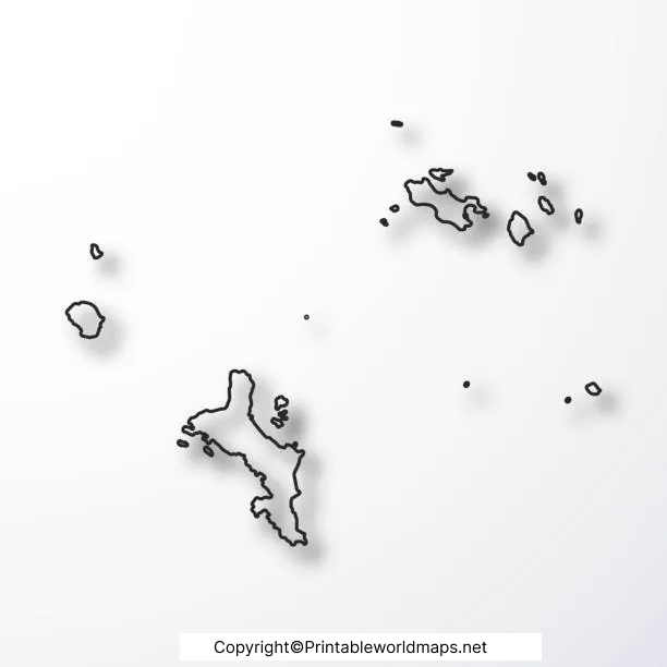 Printable Blank Map of Seychelles – Outline Transparent Map 5 Blank Map of Seychelles for Practice Worksheet