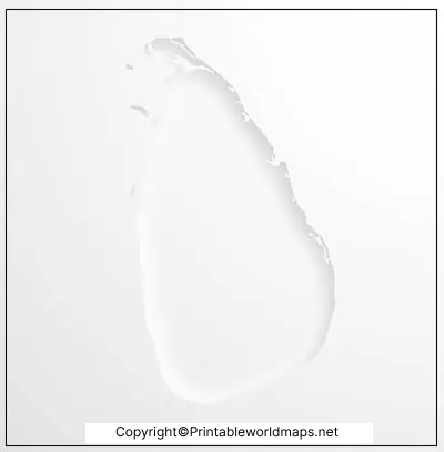 Printable Blank Map of Sri Lanka – Outline, Transparent Map 5 Blank Map of Sri Lanka Practice Worksheet