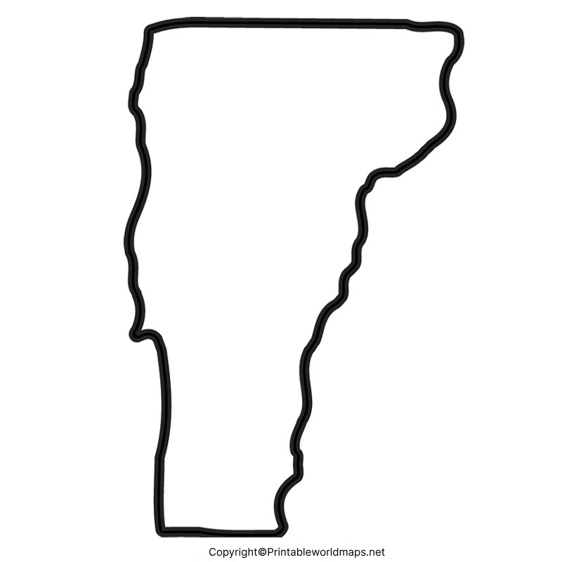 Blank Map of Vermont