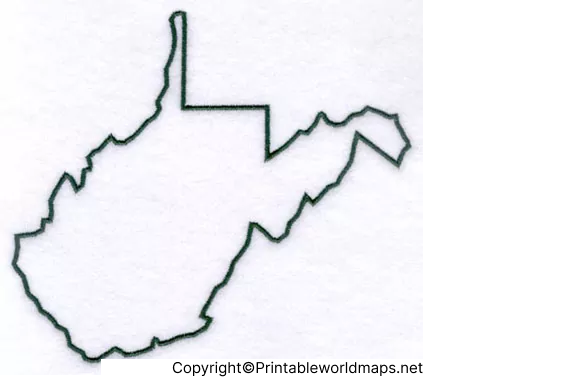 Printable Blank Map of West Virginia – Outline, PNG map 2 Blank Map of West Virginia – Outline