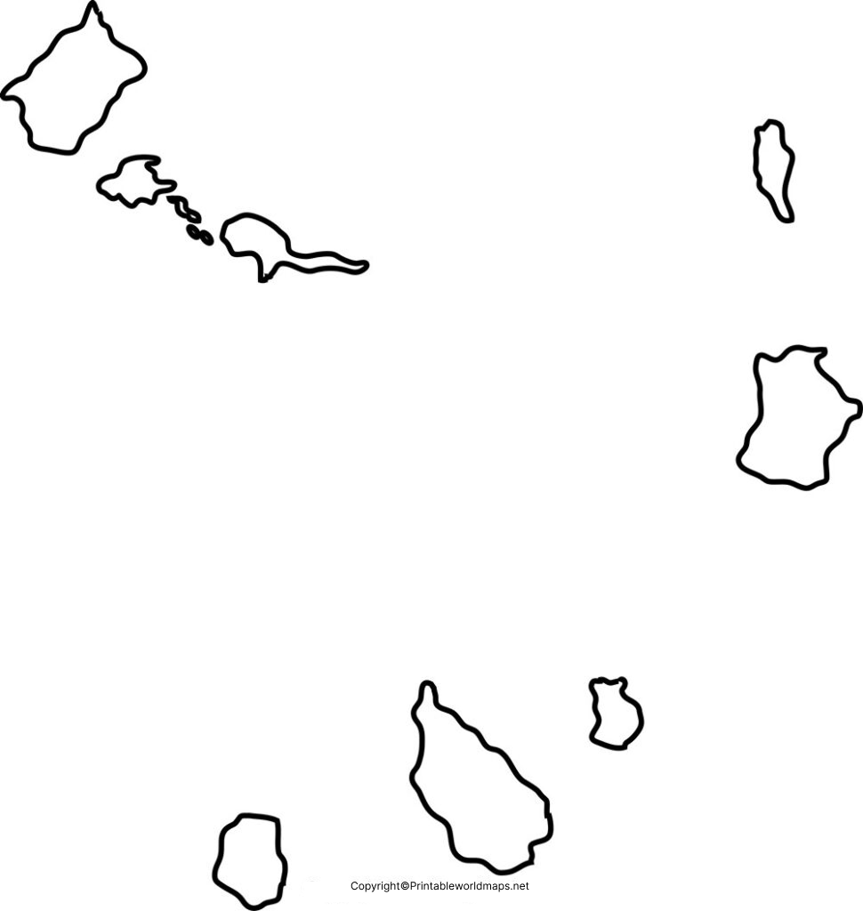 Printable Blank Map of Cabo Verde – Outline, Transparent map 2 Cabo Verde Blank Map Outline 970x1024 1