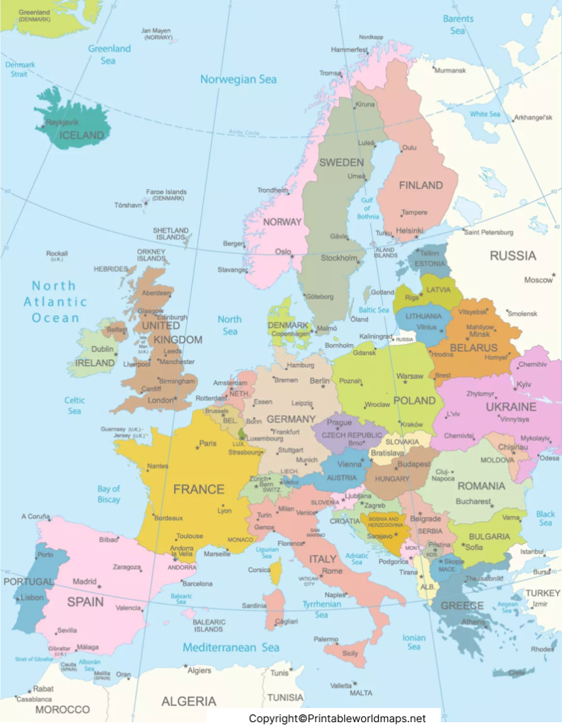 Europe Political Map