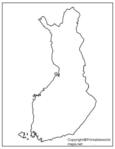 Printable Blank Map of Finland – Outline, Transparent, PNG Map 2 Finland Blank Map Outline