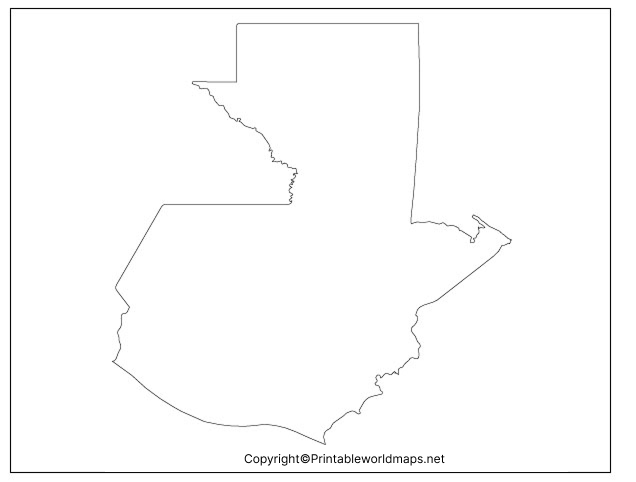 Printable Blank Map of Guatemala – Outline, Transparent, PNG Map 2 Guatemala Blank Map Outline