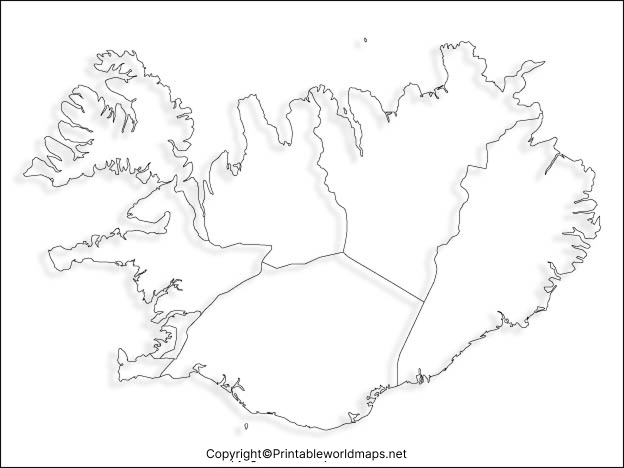 Printable Blank Map of Iceland – Outline, Transparent, PNG Map 2 Iceland Blank Map Outline