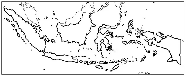 Indonesia Blank Printable Map Outline