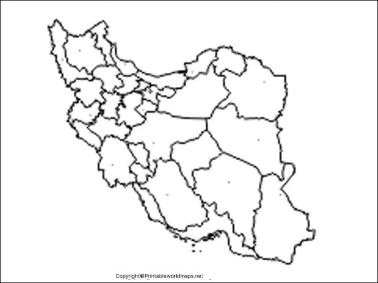 Iran Blank Map Outline