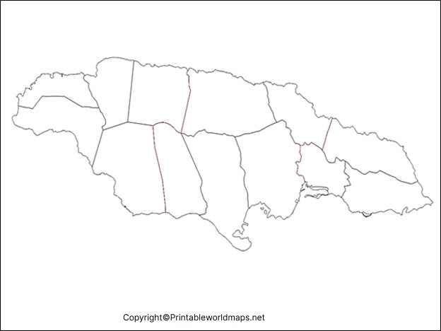 Printable Blank Map of Jamaica – Outline, Transparent, PNG map 3 Jamaica Blank Map Outline 1
