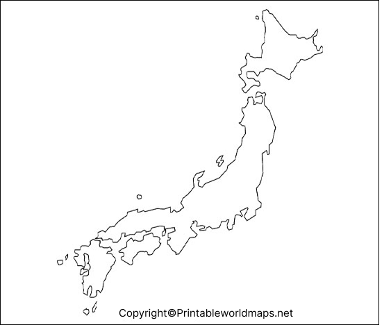 Printable Blank Japan Map – Outline, Transparent, PNG Map 2 Japan Blank Map Outline 1