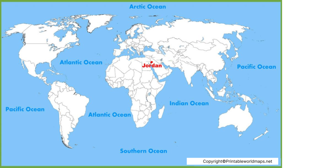 Jordan World Map | Jordan on World Political Map 3 Jordan World Map Labeled 1024x611 1