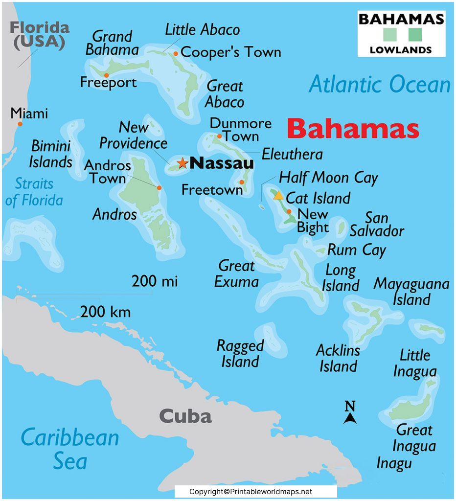 Labeled Map of Bahamas with States, Capital & Cities 5 Labeled Map of Bahamas with Capital 932x1024 1