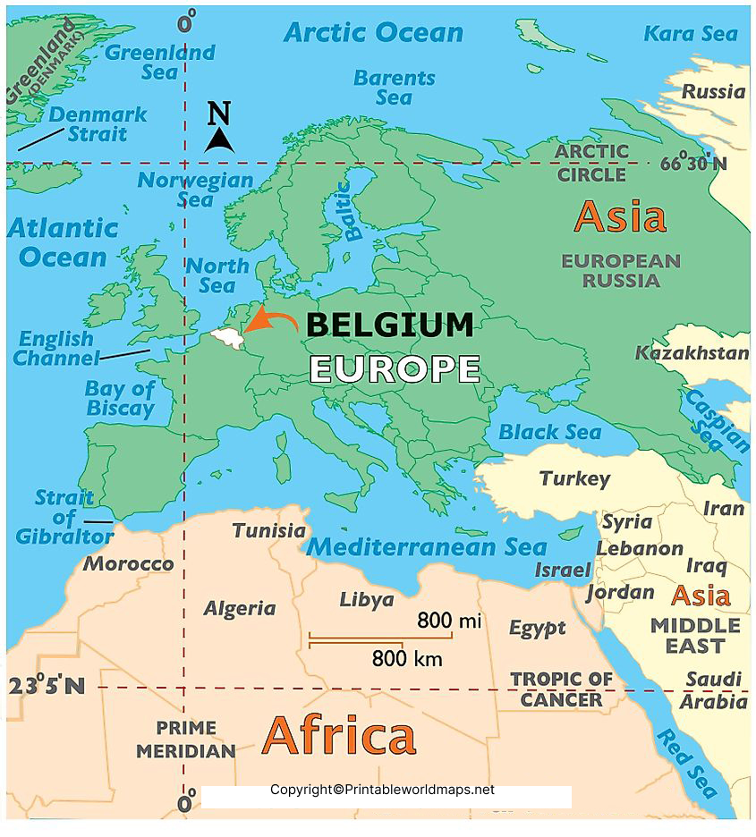 Labeled Map of Belgium with States, Capital & Cities 5 Labeled Map of Belgium with Capital