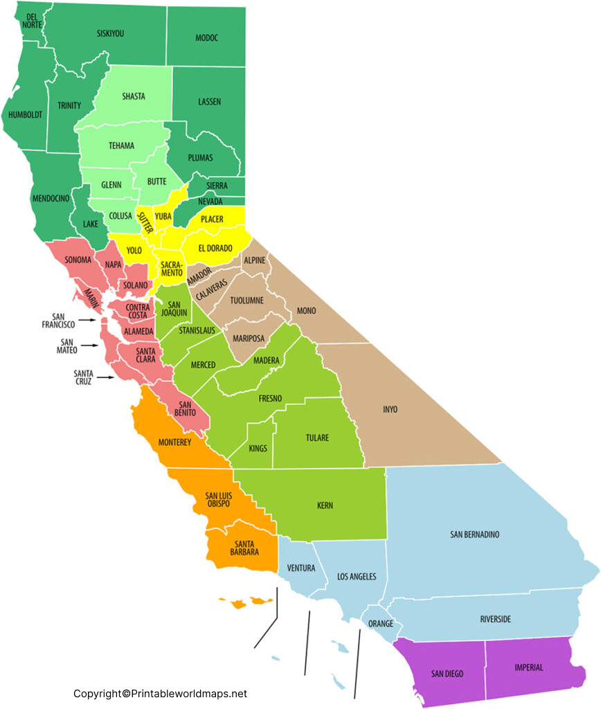 Labeled Map of California 868x1024 1