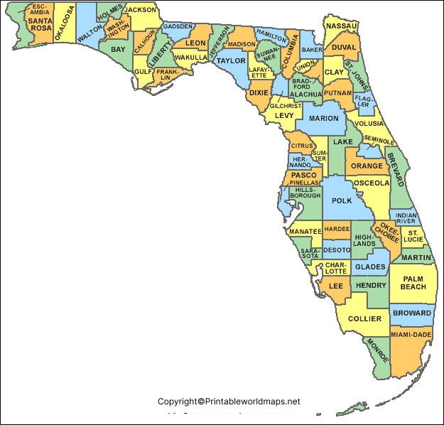 Labeled Map of Florida with Capital & Cities 3 Labeled Map of Florida with State 1