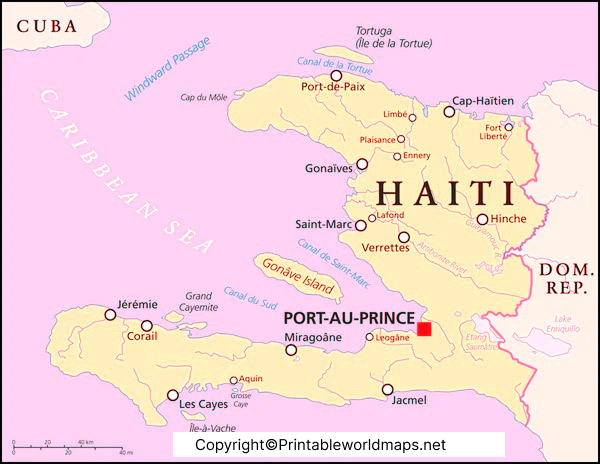 Labeled Map of Haiti with States, Cities & Capital 8 Labeled Map of Haiti with States
