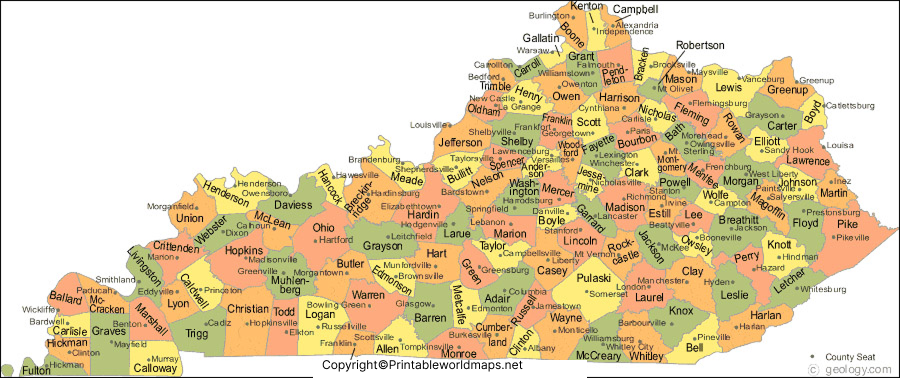 Labeled Map of Kentucky with Capital & Cities 4 Labeled Map of Kentucky With Cities