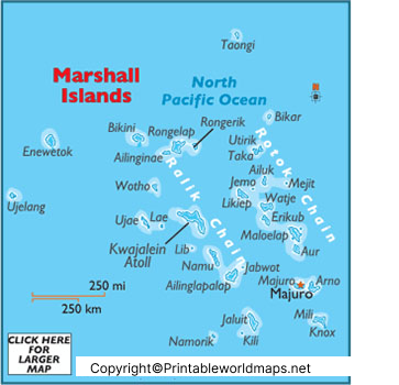 Labeled Map of Marshall Islands with States, Capital & Cities 4 Labeled Map of Marshall Islands with City