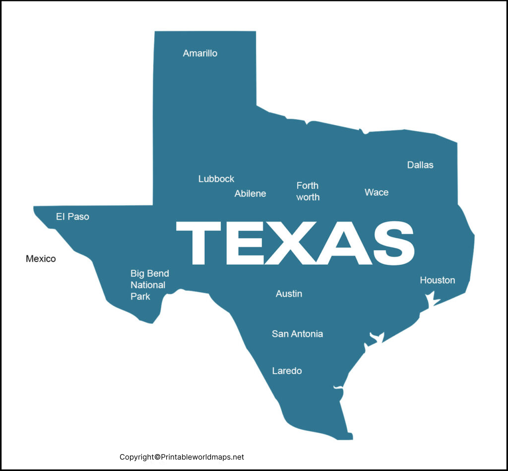Labeled Map of Texas with Capital & Cities 3 Labeled Map of Texas with Capital 1 1024x948 1