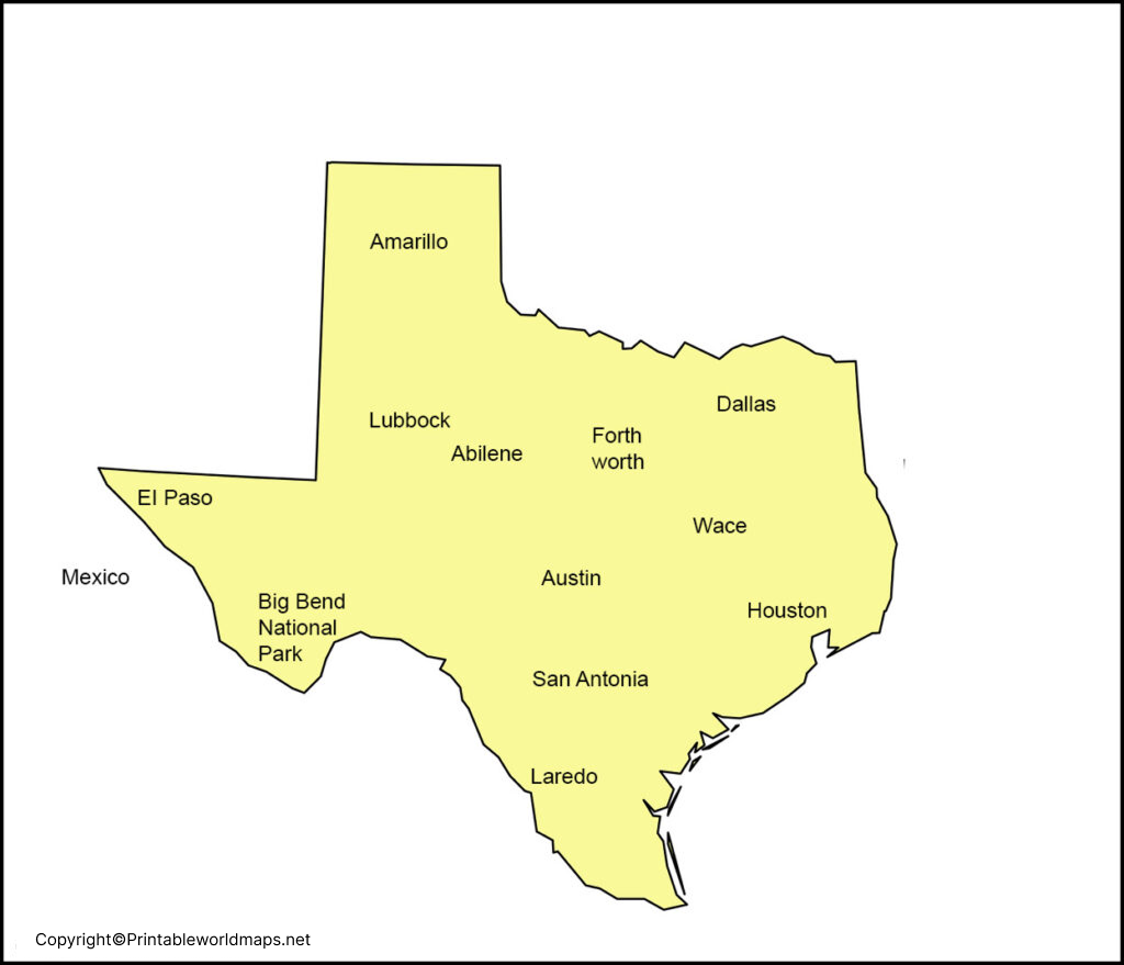 Labeled Map of Texas with Capital & Cities 2 Labeled Map of Texas with Cities 1 1024x879 1