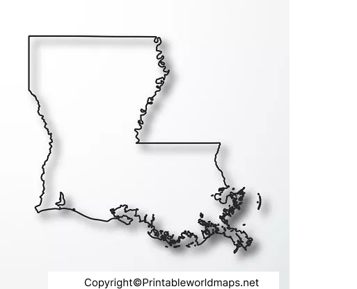 Printable Blank Map of Louisiana – Outline, Transparent map 9 Louisiana Map Worksheets For Practice