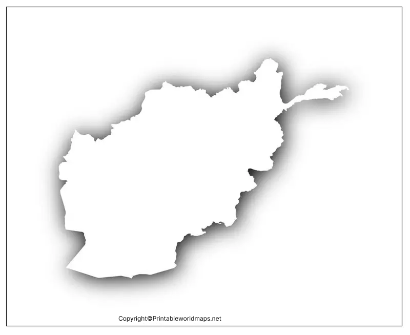Printable Blank Map of Afghanistan- Outline, Transparent, PNG Map 5 Map of Afghanistan Practice Worksheet