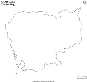 Cambodia Outline Map Archives - Printable World Maps