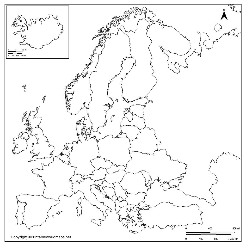 Map of Europe Blank