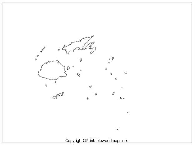 Printable Blank Map of Fiji – Outline, Transparent, PNG Map 5 Map of Fiji Practice Worksheet