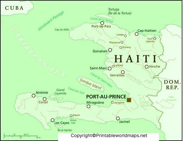 Labeled Map of Haiti with States, Cities & Capital 4 Map of Haiti Labeled